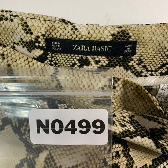 Zara M Womens Reptile Print Flare Skater Skort Side Tie Snake Python - Picture 3 of 11